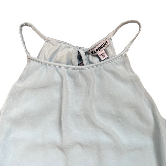 EXPRESS LIGHT BLUE HIGH NEXK FULL LENGTH TANK TOP SIZE XS - Picture 3 of 9
